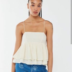 Urban outfiters Olivia tiered ruffle babydoll cami